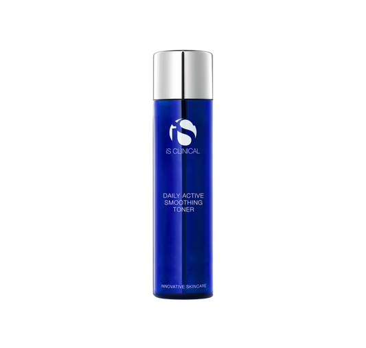 Daily Active Smoothing Toner is an essential step that exfoliates, hydrates and balances the skin to maximize your sequential skincare treatments. This high-performance blend of AHA, BHA, and PHAs help gently resurface while maintaining the skin’s natural moisture balance. Sodium Hyaluronate and Aloe Vera deliver lightweight hydration, while Panthenol and Allantoin help soothe, comfort and support the skin barrier. Witch Hazel, combined with a blend of fruit extracts, helps refine the appearance of pores, r