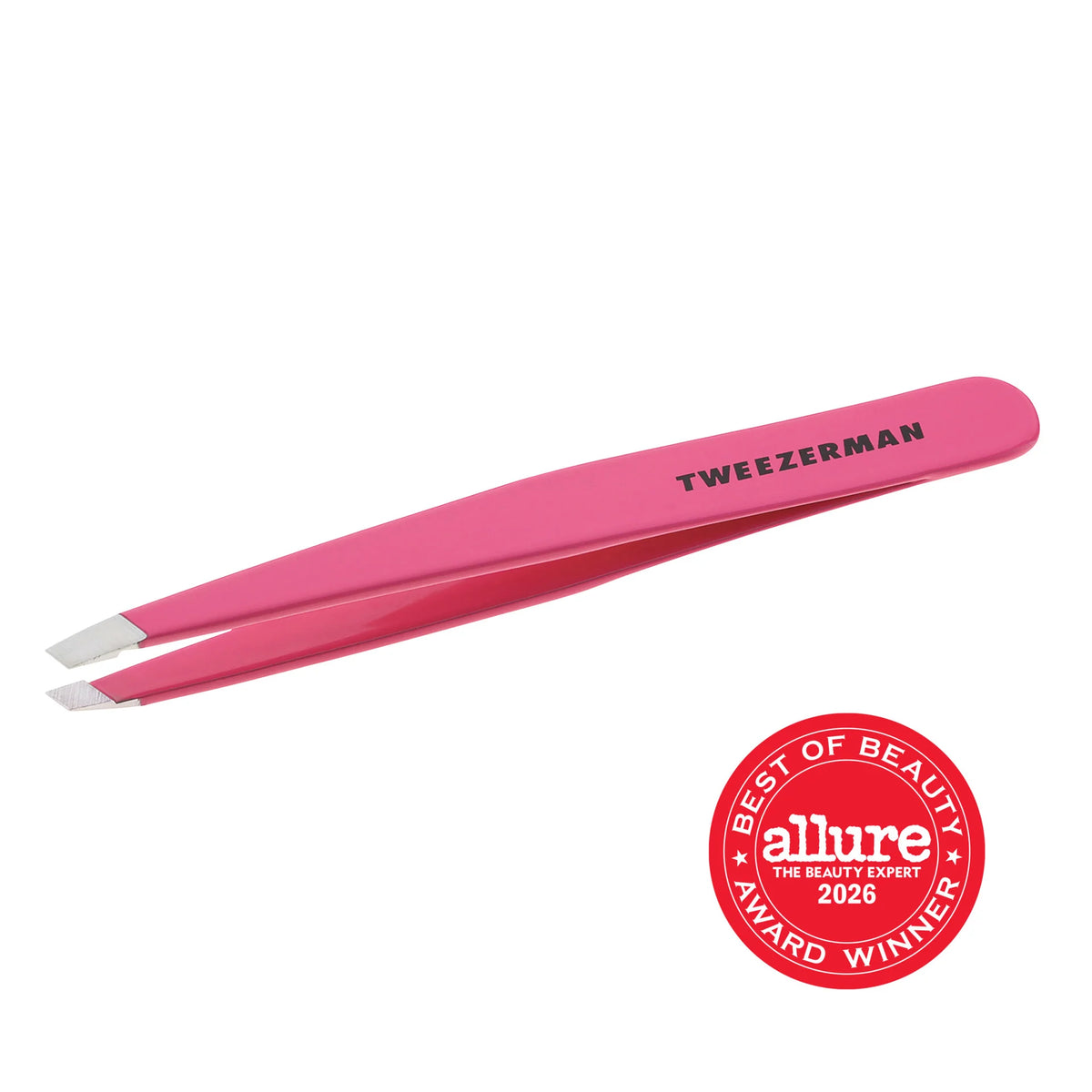Grab every hair, every time with Tweezerman's classic Slant Tweezer. This award-winner features perfectly aligned, hand-filed tips to shape your brows with precision and ease, making it a must have in your beauty routine.