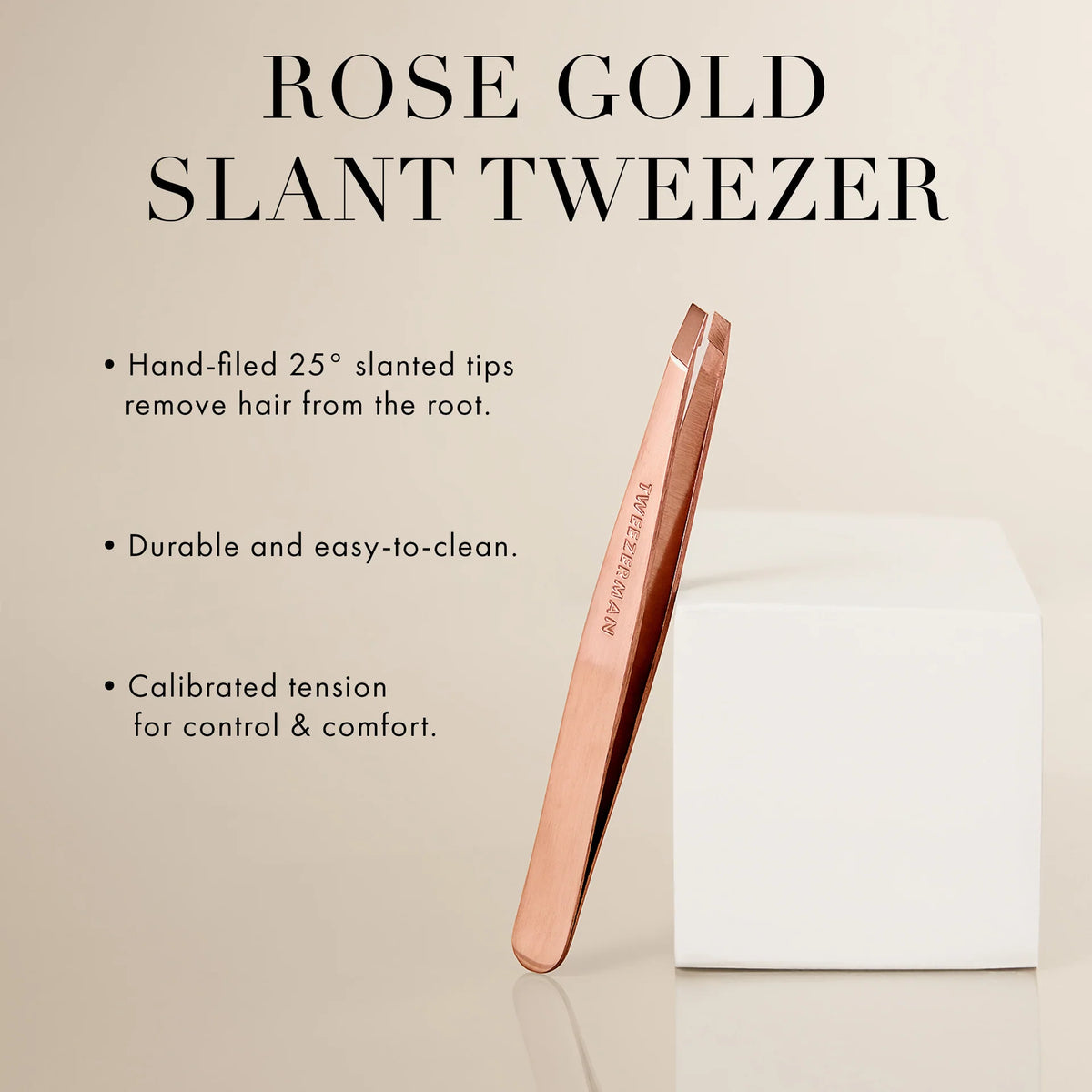 Rose Gold Slant Tweezer