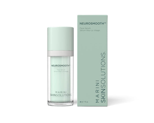 Superficial micro muscular contractions and collagen loss can increase the appearance of pores and can disrupt skin’s smooth, reflective surface. NeuroSmooth™ is a cutting-edge topical solution formulated with neuromodulating peptides, collagen boosting peptides, soothing technologies and recovery & repair enhancing agents to visibly reduce the appearance of pores, refine texture, and sooth the skin for smooth, and luminous looking “glass skin”.